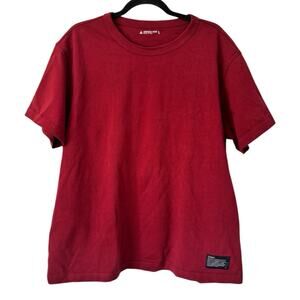 NWOT American Giant Men's Everest Burgundy Heavy Crewneck TShirt Size Large